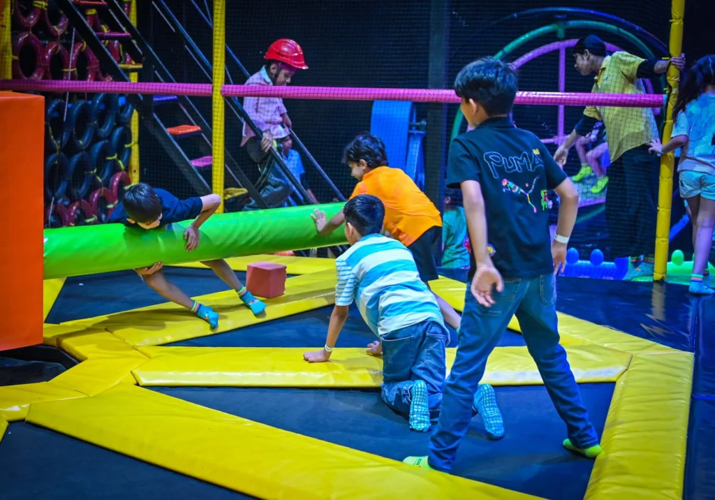 Family Gathering in Kids Birthday Celebration Gurgaon at Wupi Trampoline Park , Best Kids Play Zone